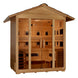 Golden Designs | "Gargellen" 5 Person Hybrid (PureTech Full Spectrum IR or Traditional Stove) Outdoor Sauna | GDI-8125-01