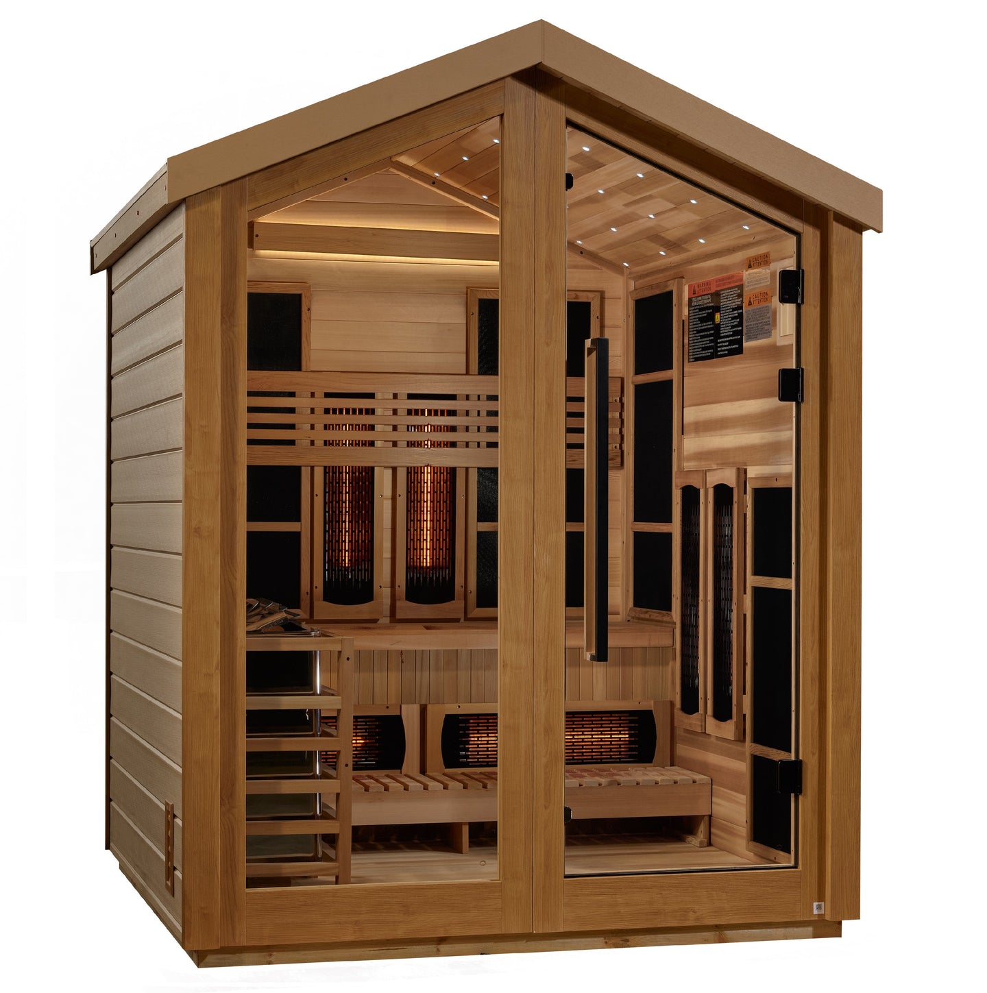 Golden Designs | "Loviisa" 3 Person Barn Hybrid (PureTech Full Spectrum IR or Traditional Stove) Outdoor Saun | GDI-8523-01