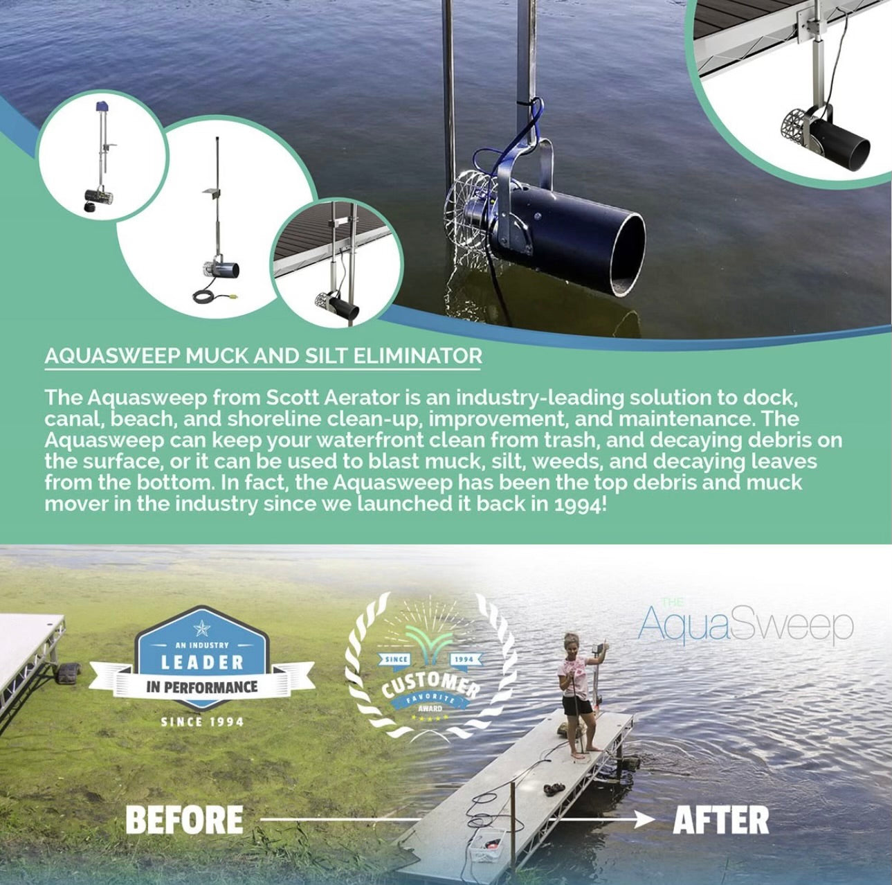 Scott Aerator | Freestanding Aquasweep/De-icer Tripod Stand