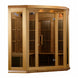 Golden Designs | Maxxus "Avignon" 3 Person Corner Near Zero EMF FAR IR Sauna | MX-K356-01-ZF CED