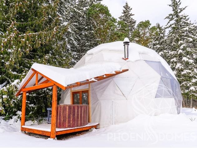 Phoenix Domes - Heavy Duty Frame 4-Season Glamping & Yoga Package Dome - 33'/10m