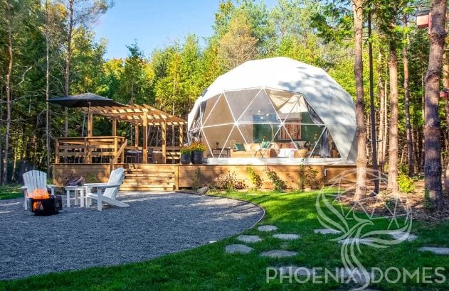 Phoenix Domes - Heavy Frame 4 Season Glamping Package Dome - 26'/8m