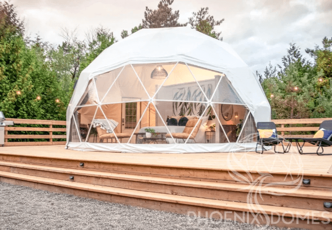 Phoenix Domes - Medium Frame 4 Season Glamping Package Dome - 23'/7m