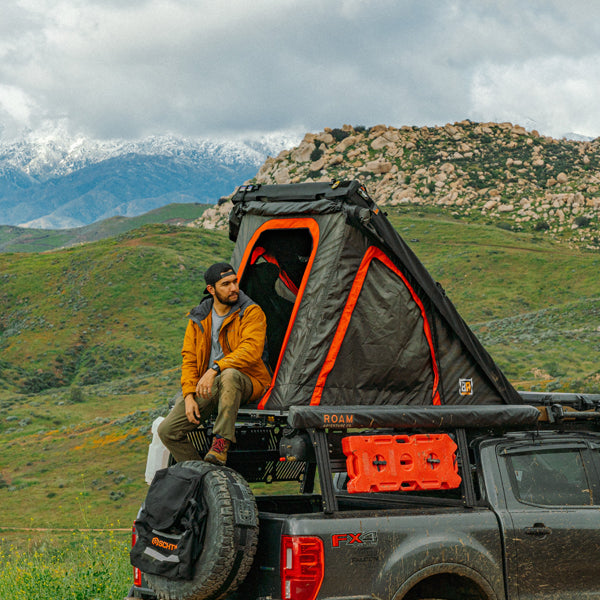 BadAss Tents PACKOUT™ Soft top Rooftop Tent (Universal Fit) - Black/Rhinotec Cover