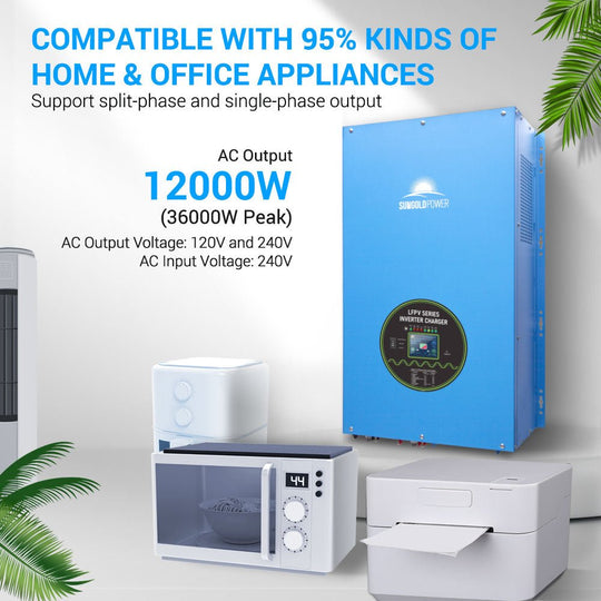 12000W 48V Split Phase Pure Sine Wave Inverter Charger - Only Inverter [Brand New]