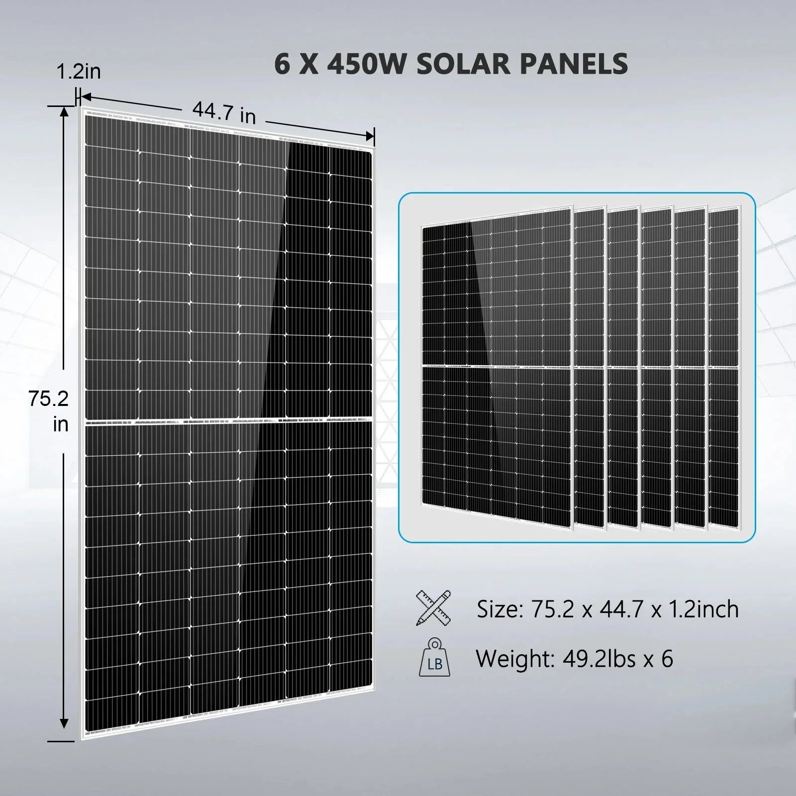 SUNGOLD POWER | COMPLETE OFF GRID SOLAR KIT 6000W 48V 120V/240V OUTPUT 10.24KWH LITHIUM BATTERY 2700 WATT SOLAR PANEL SGK-6MAX