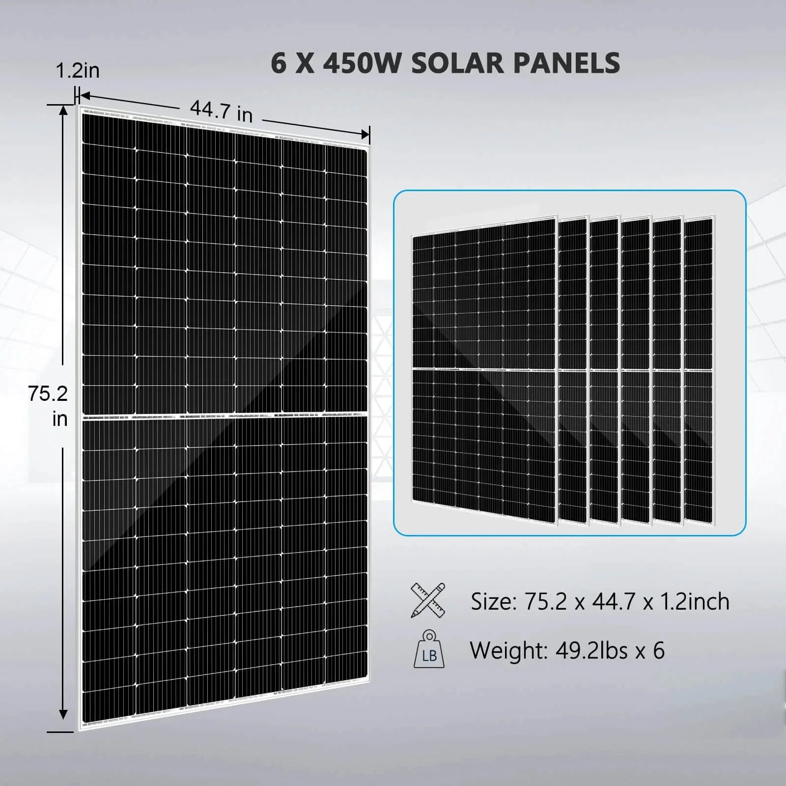 SUNGOLD POWER | COMPLETE OFF GRID SOLAR KIT 6500W 48V 120V OUTPUT 10.24KWH LITHIUM BATTERY 2700 WATT SOLAR PANEL SGK-65PRO