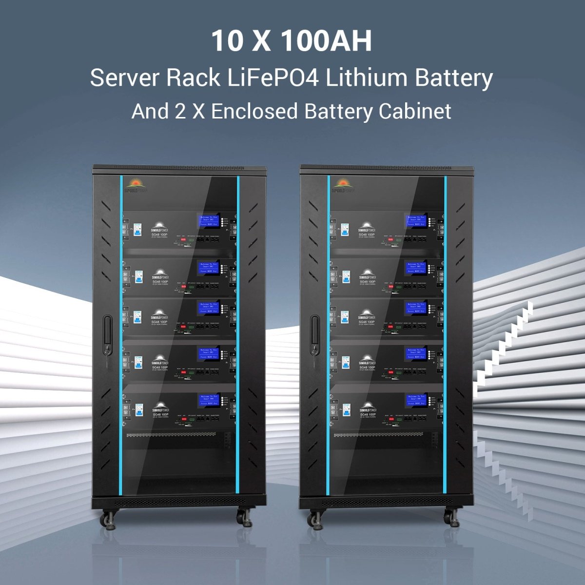SUNGOLDPOWER | Hybrid Solar Kit 11.4KW 48V Split Phase 51.2 KWH Lithium Battery 36 X 440 Watt Solar Panel  SGH-11N5E