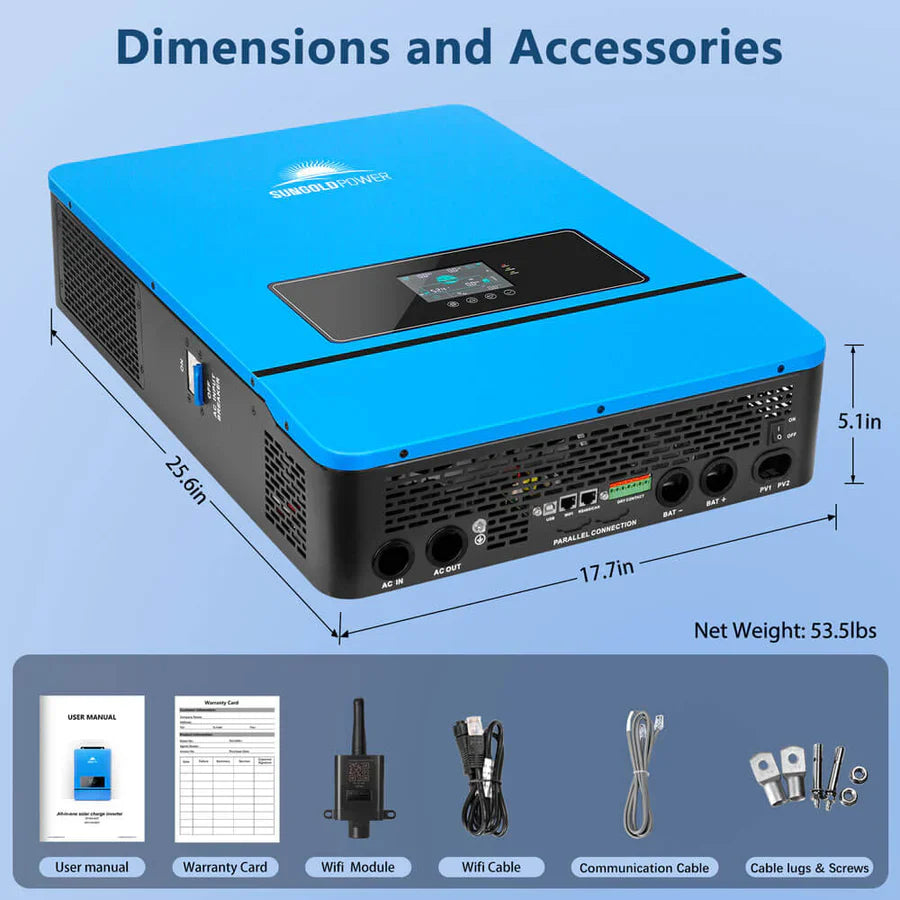 SUNGOLD POWER | 8KW 48V SPLIT PHASE SOLAR INVERTER