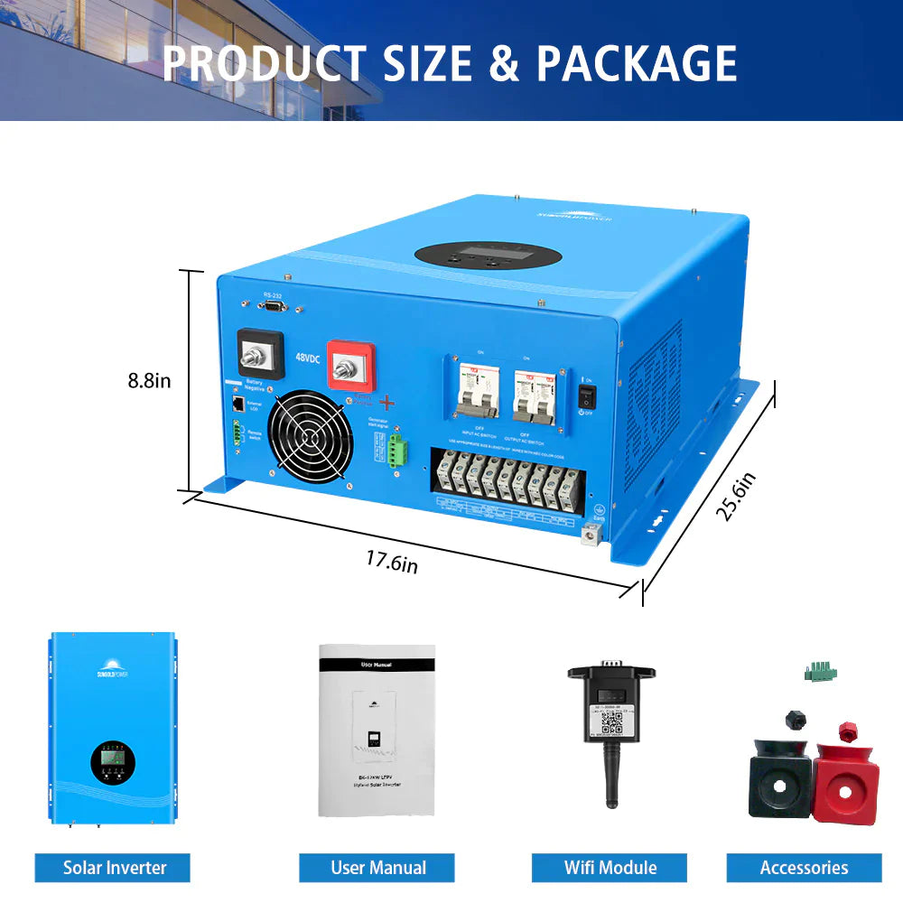 SUNGOLD POWER | 12KW HYBRID SOLAR INVERTER UL1741 STANDARD