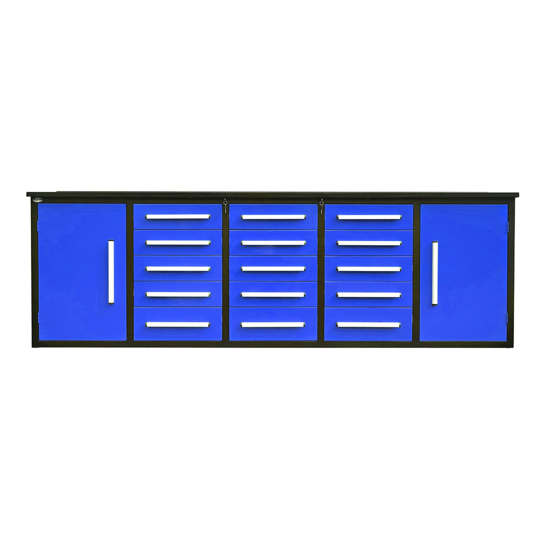 Chery Industrial 10ft Workbench Storage Cabinet with 15 Drawers & 2 Cabinets