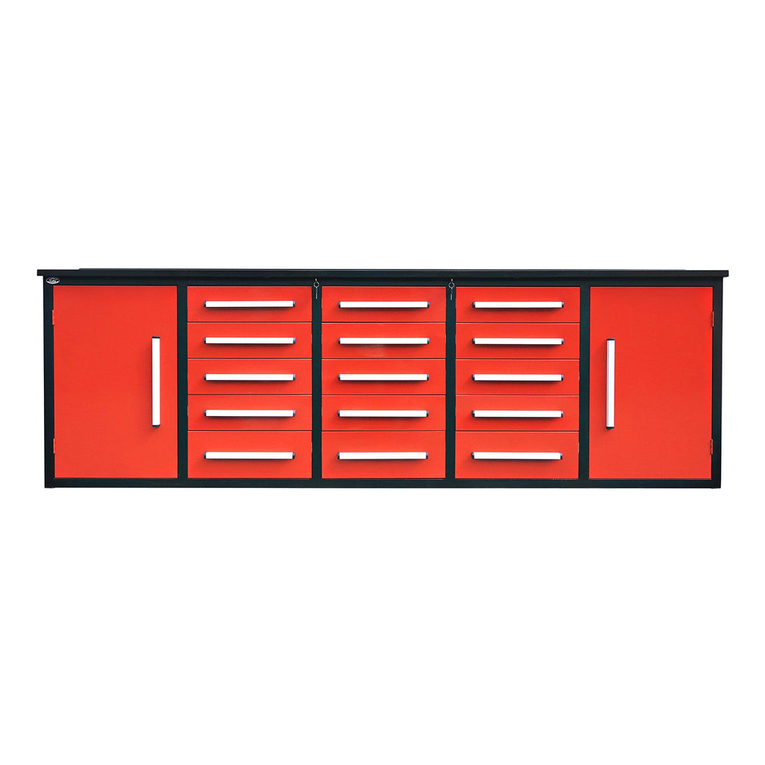 Chery Industrial | 10ft Workbench Storage Cabinet with 15 Drawers & 2 Cabinets