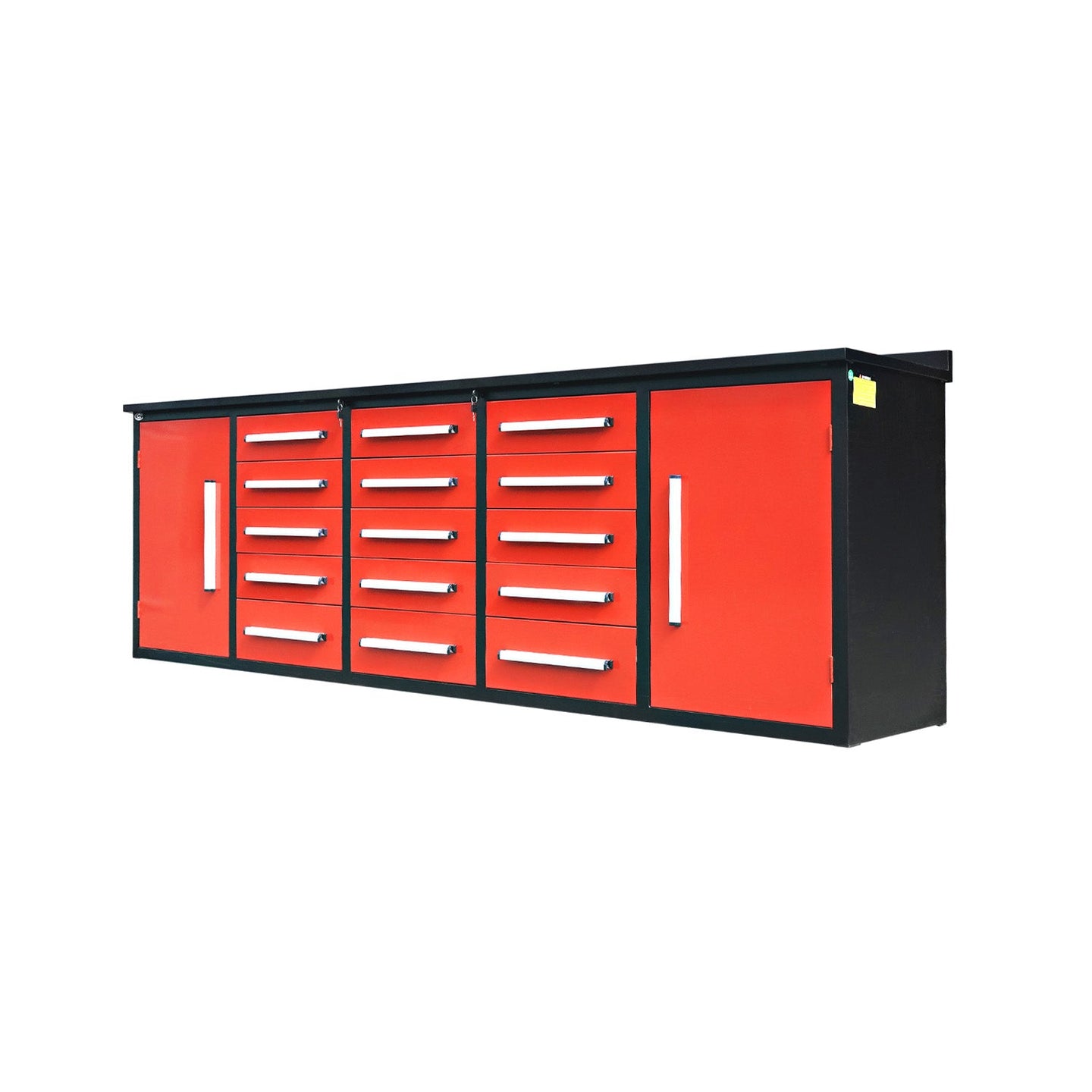 Chery Industrial 10ft Workbench Storage Cabinet with 15 Drawers & 2 Cabinets