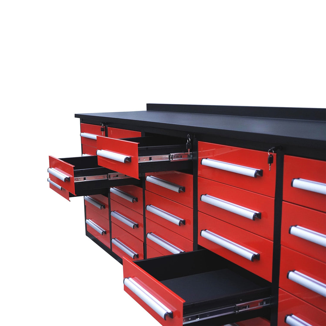 Chery Industrial 10 ft Heavy Duty Workbench with 25 Drawers