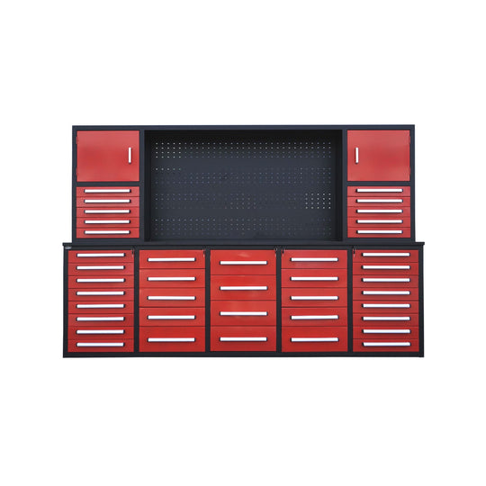 Chery Industrial | 10ft Workbench Cabinet(40 Drawers, 2 Cabinets & 1 Pegboard)
