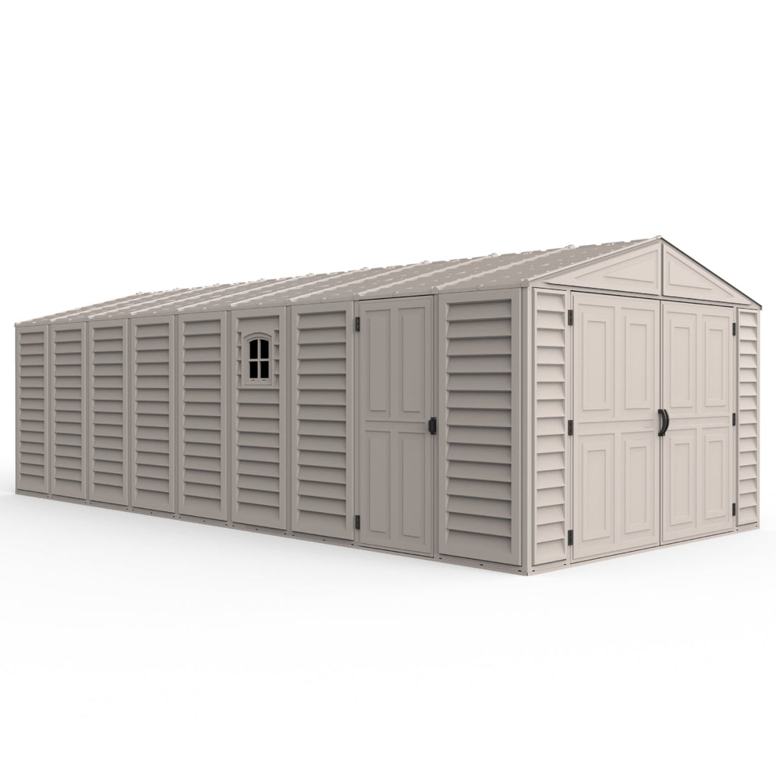 Chery Industrial | 10.5—23 ft Vinyl Garage, Vinyl Storage Shed with Foundation, 2 Windows & Side Doors