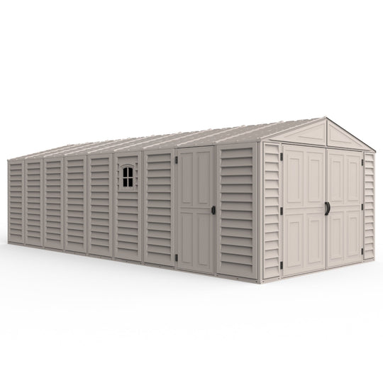 Chery Industrial | 10.5—23 ft Vinyl Garage, Vinyl Storage Shed with Foundation, 2 Windows & Side Doors
