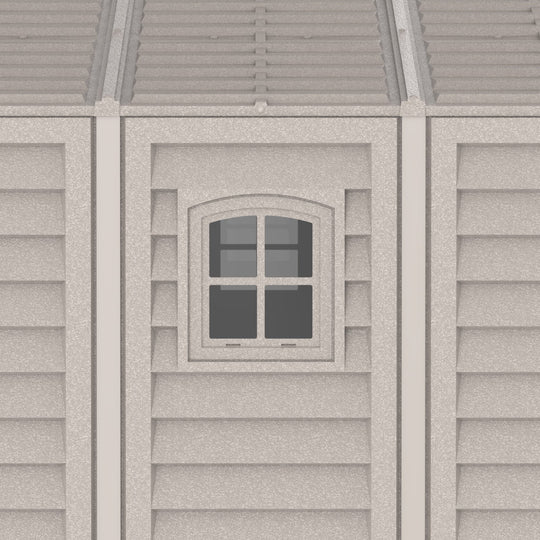 Chery Industrial 10.5x31 ft Vinyl Garage, Vinyl Storage Shed with Foundation, 2 Windows & Side Doors