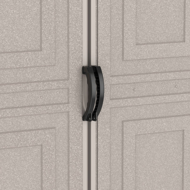 Chery Industrial 10.5x31 ft Vinyl Garage, Vinyl Storage Shed with Foundation, 2 Windows & Side Doors