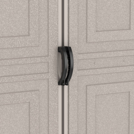 Chery Industrial 10.5x31 ft Vinyl Garage, Vinyl Storage Shed with Foundation, 2 Windows & Side Doors