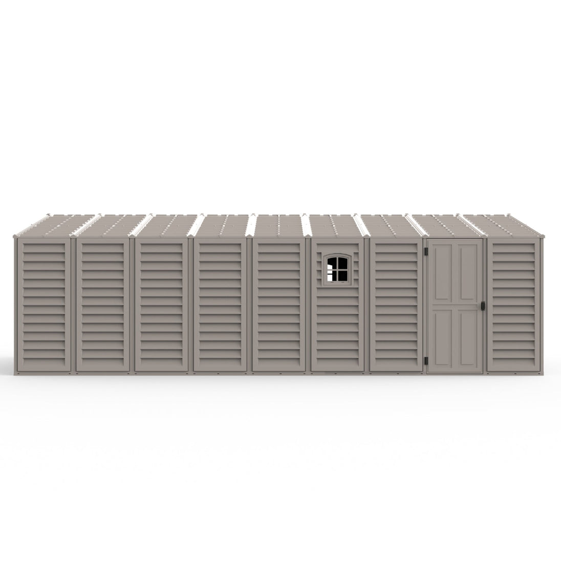 Chery Industrial 10.5—23 ft Vinyl Garage, Vinyl Storage Shed with Foundation, 2 Windows & Side Doors