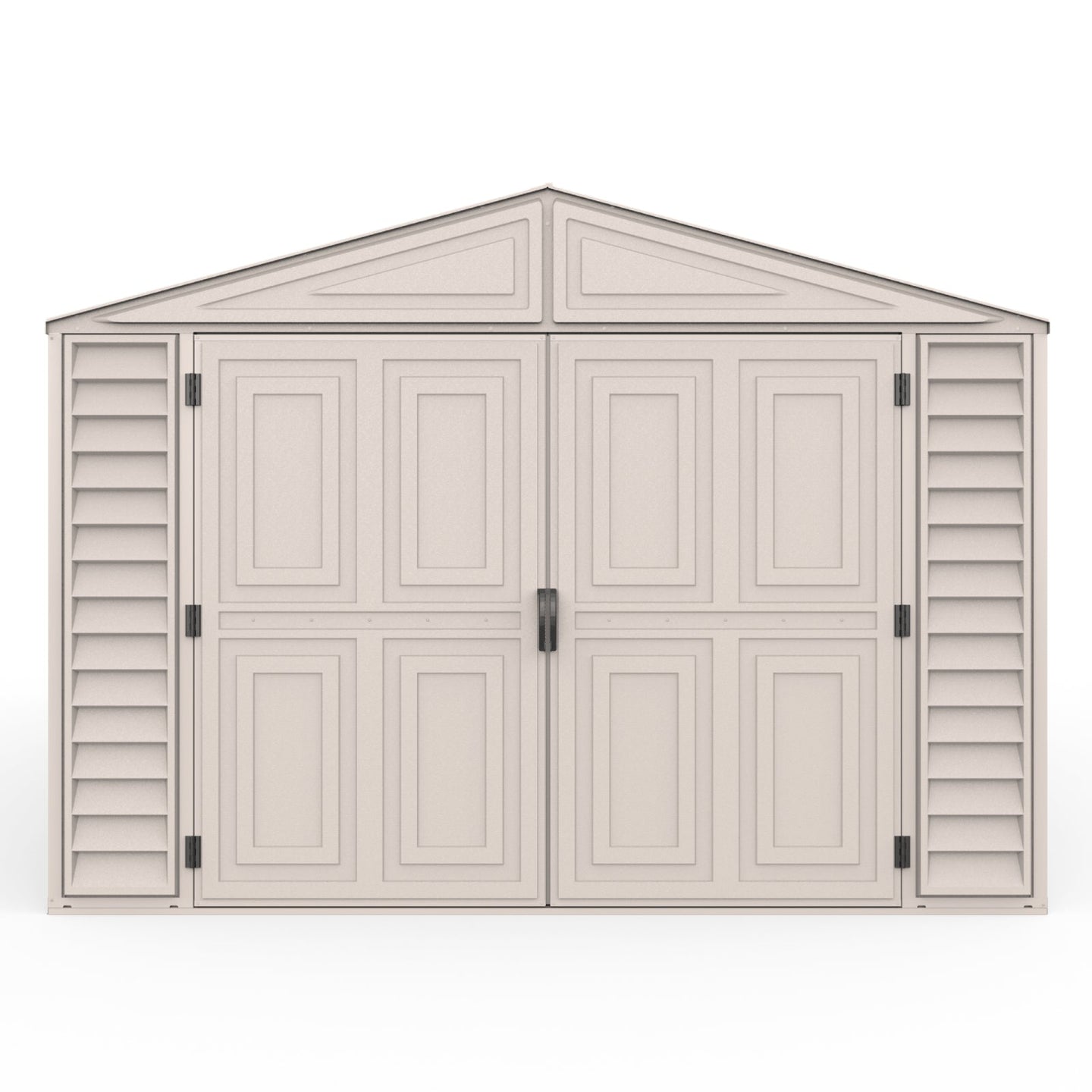Chery Industrial 10.5x28.5 ft Vinyl Garage, Vinyl Storage Shed with Foundation, 2 Windows & Side Doors