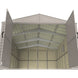 Chery Industrial 10.5x31 ft Vinyl Garage, Vinyl Storage Shed with Foundation, 2 Windows & Side Doors
