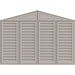 Chery Industrial 10.5x28.5 ft Vinyl Garage, Vinyl Storage Shed with Foundation, 2 Windows & Side Doors