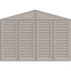Chery Industrial 10.5x28.5 ft Vinyl Garage, Vinyl Storage Shed with Foundation, 2 Windows & Side Doors