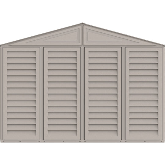 Chery Industrial 10.5x31 ft Vinyl Garage, Vinyl Storage Shed with Foundation, 2 Windows & Side Doors