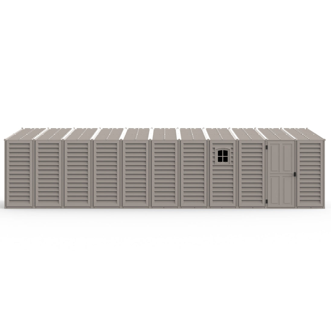 Chery Industrial 10.5x28.5 ft Vinyl Garage, Vinyl Storage Shed with Foundation, 2 Windows & Side Doors