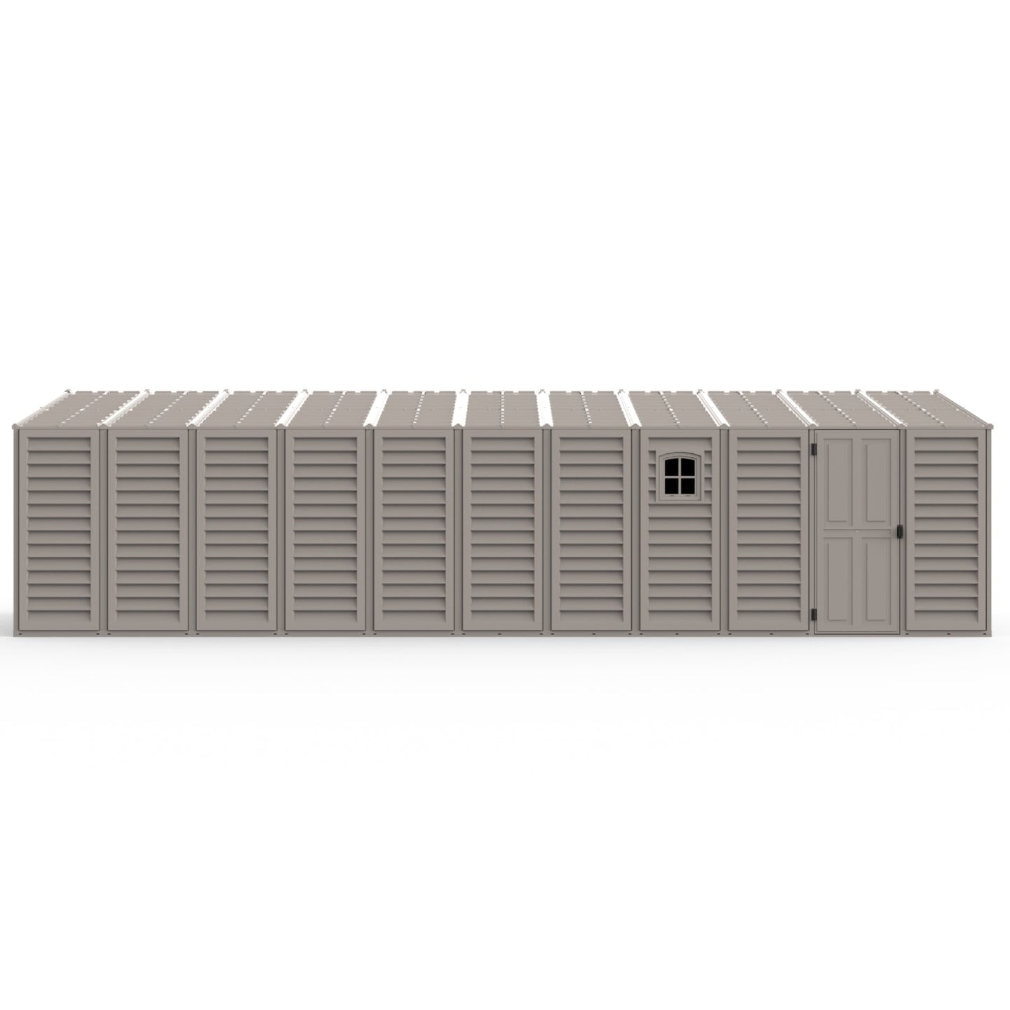Chery Industrial 10.5x28.5 ft Vinyl Garage, Vinyl Storage Shed with Foundation, 2 Windows & Side Doors