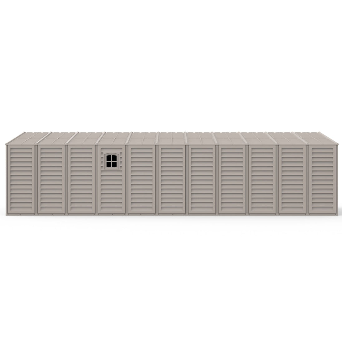 Chery Industrial 10.5x28.5 ft Vinyl Garage, Vinyl Storage Shed with Foundation, 2 Windows & Side Doors