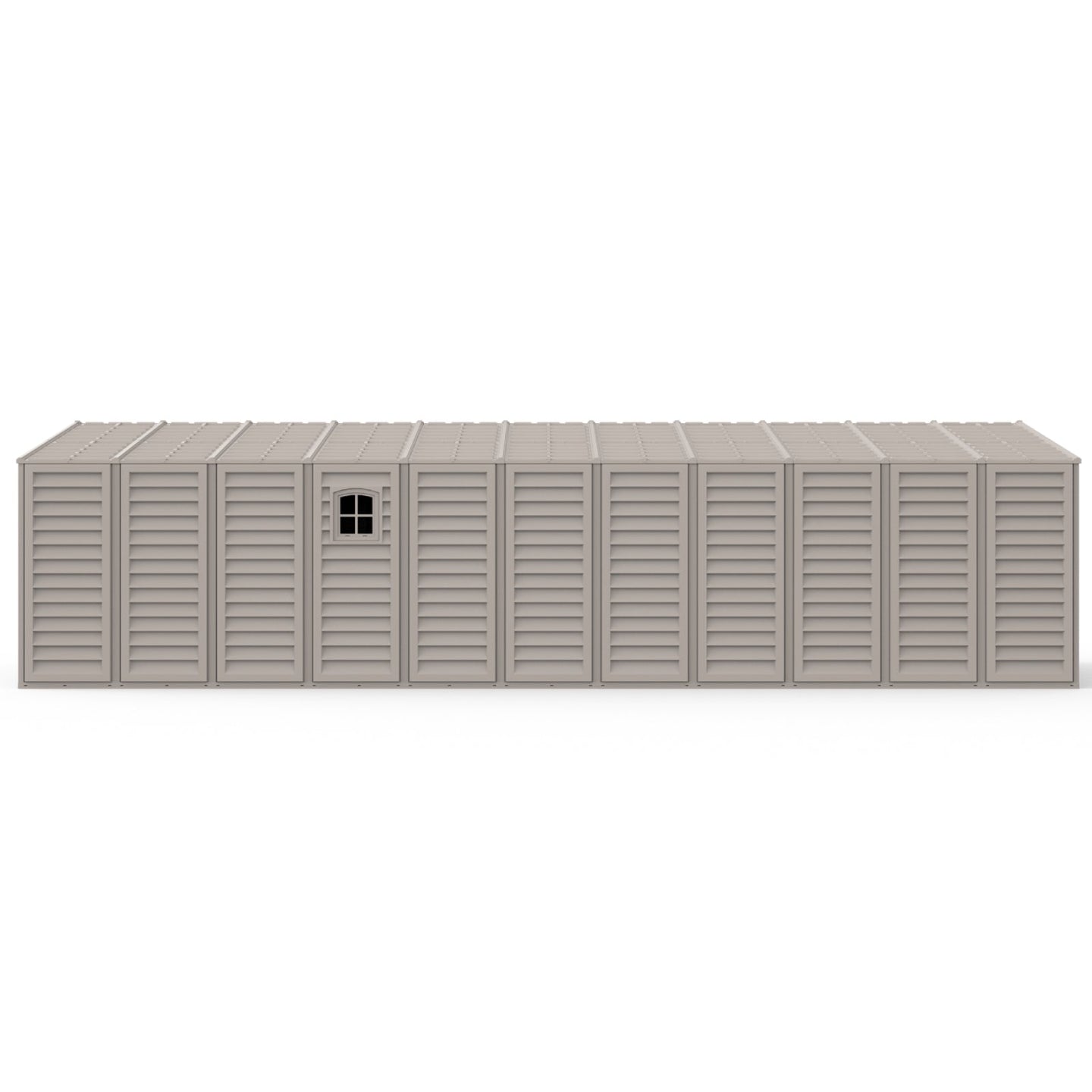 Chery Industrial 10.5x28.5 ft Vinyl Garage, Vinyl Storage Shed with Foundation, 2 Windows & Side Doors
