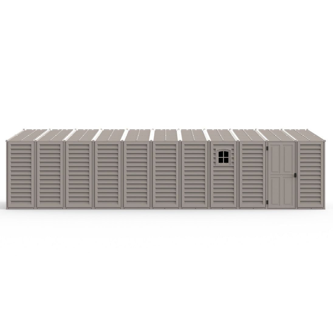 Chery Industrial 10.5x31 ft Vinyl Garage, Vinyl Storage Shed with Foundation, 2 Windows & Side Doors