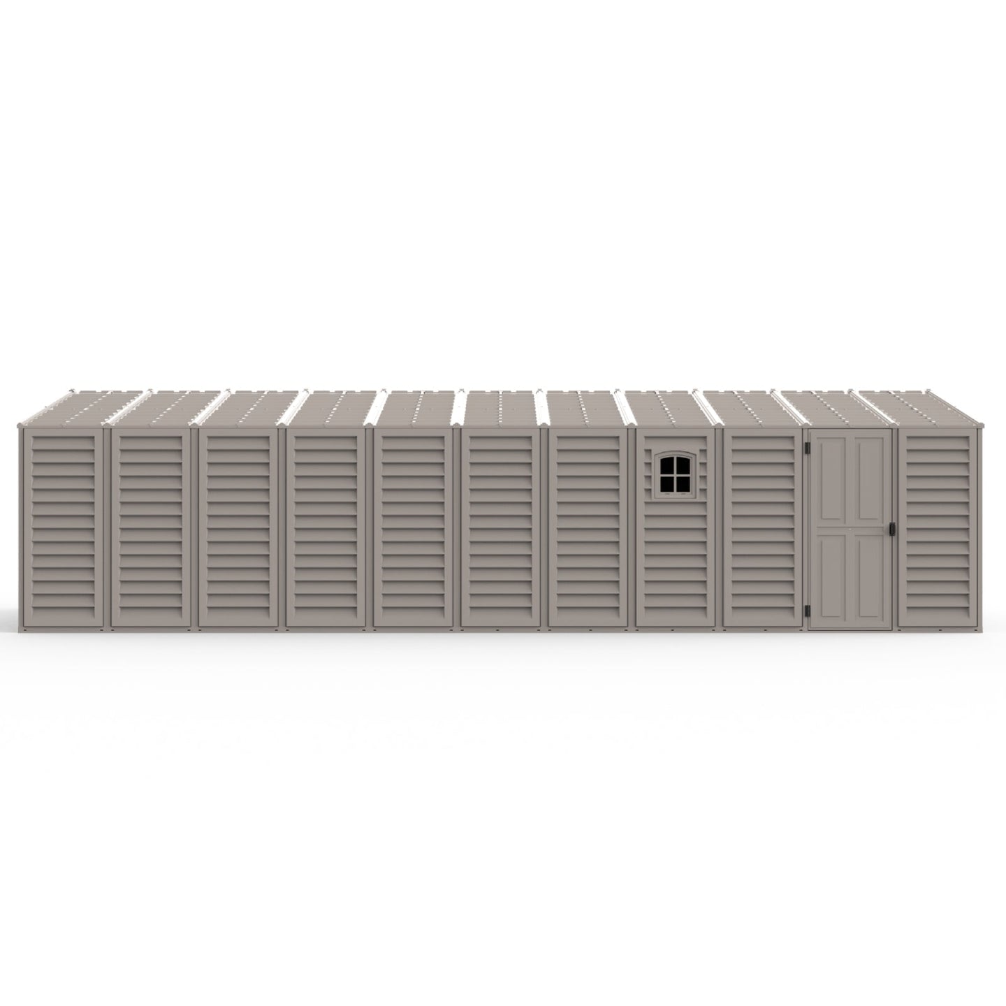 Chery Industrial 10.5x31 ft Vinyl Garage, Vinyl Storage Shed with Foundation, 2 Windows & Side Doors