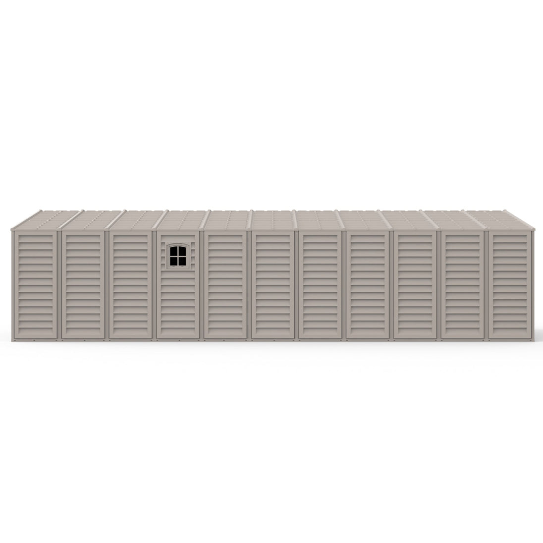 Chery Industrial 10.5x31 ft Vinyl Garage, Vinyl Storage Shed with Foundation, 2 Windows & Side Doors