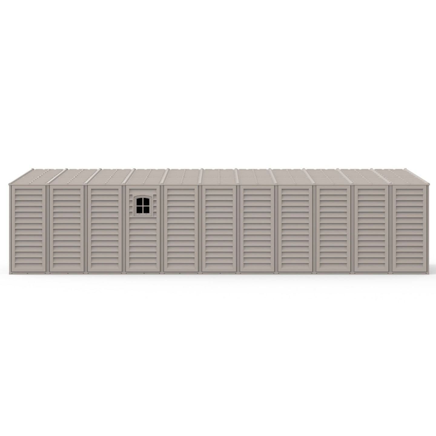 Chery Industrial 10.5x31 ft Vinyl Garage, Vinyl Storage Shed with Foundation, 2 Windows & Side Doors
