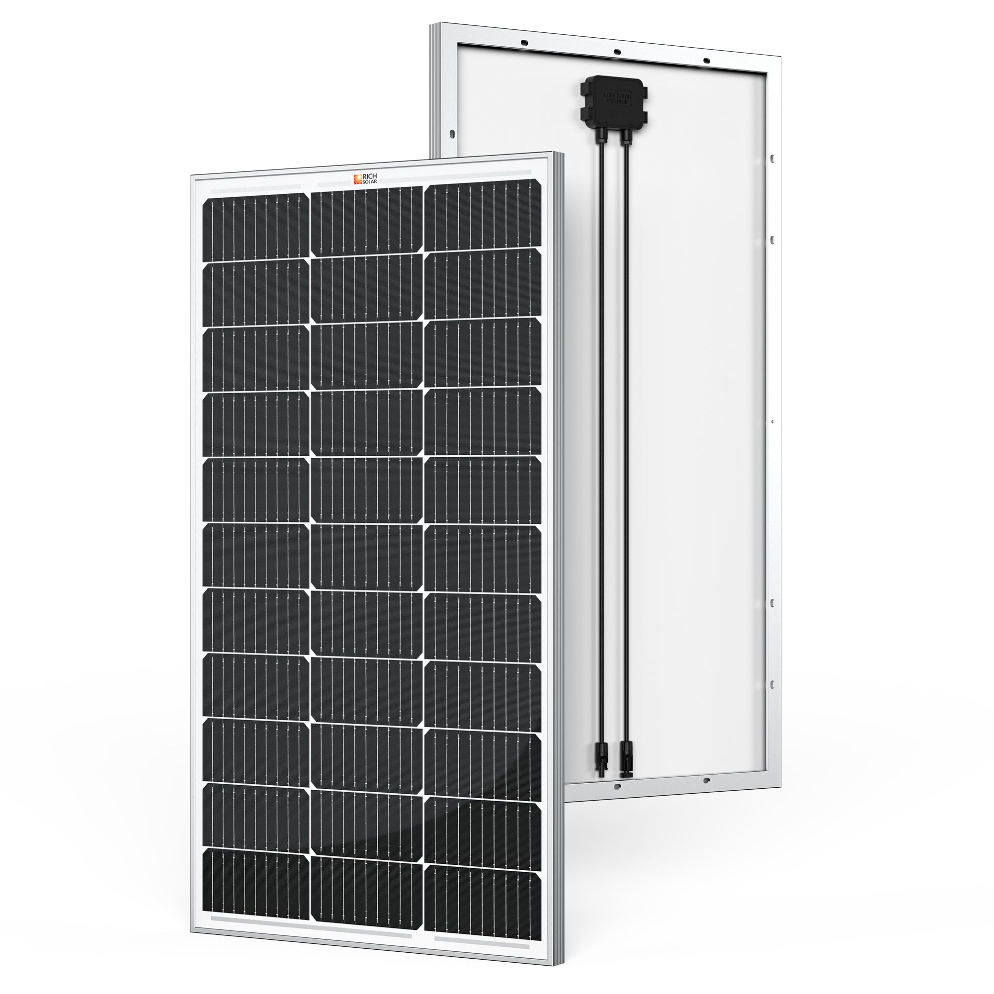 MEGA 100 | 100 Watt Solar Panel | Premier 12V Off-Grid Solar Panel for Vans, Campers, Boats | 25-Year Output Warranty | UL Certified