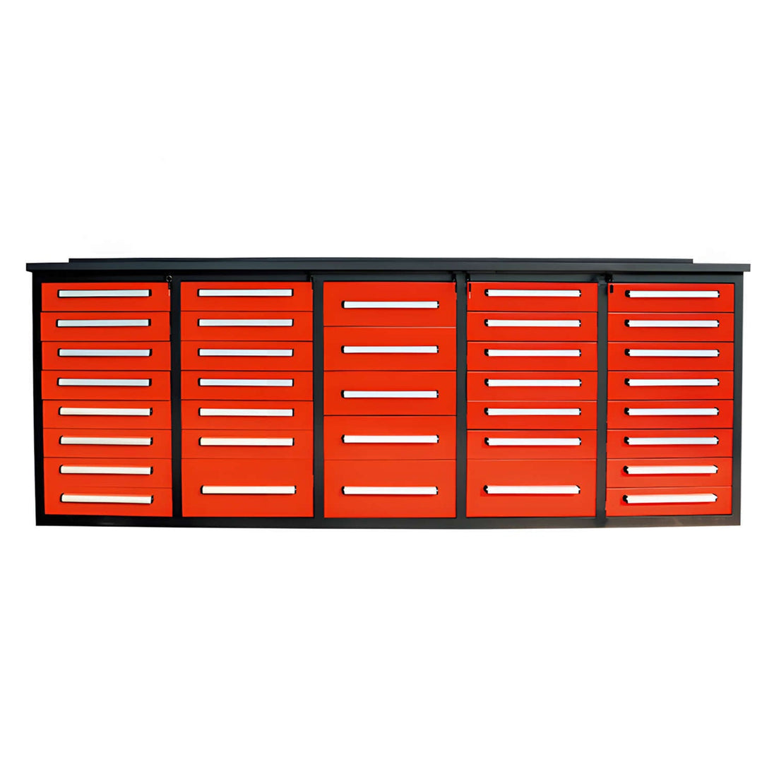Chery Industrial 10ft Workbench Storage Cabinet with 35 Drawers