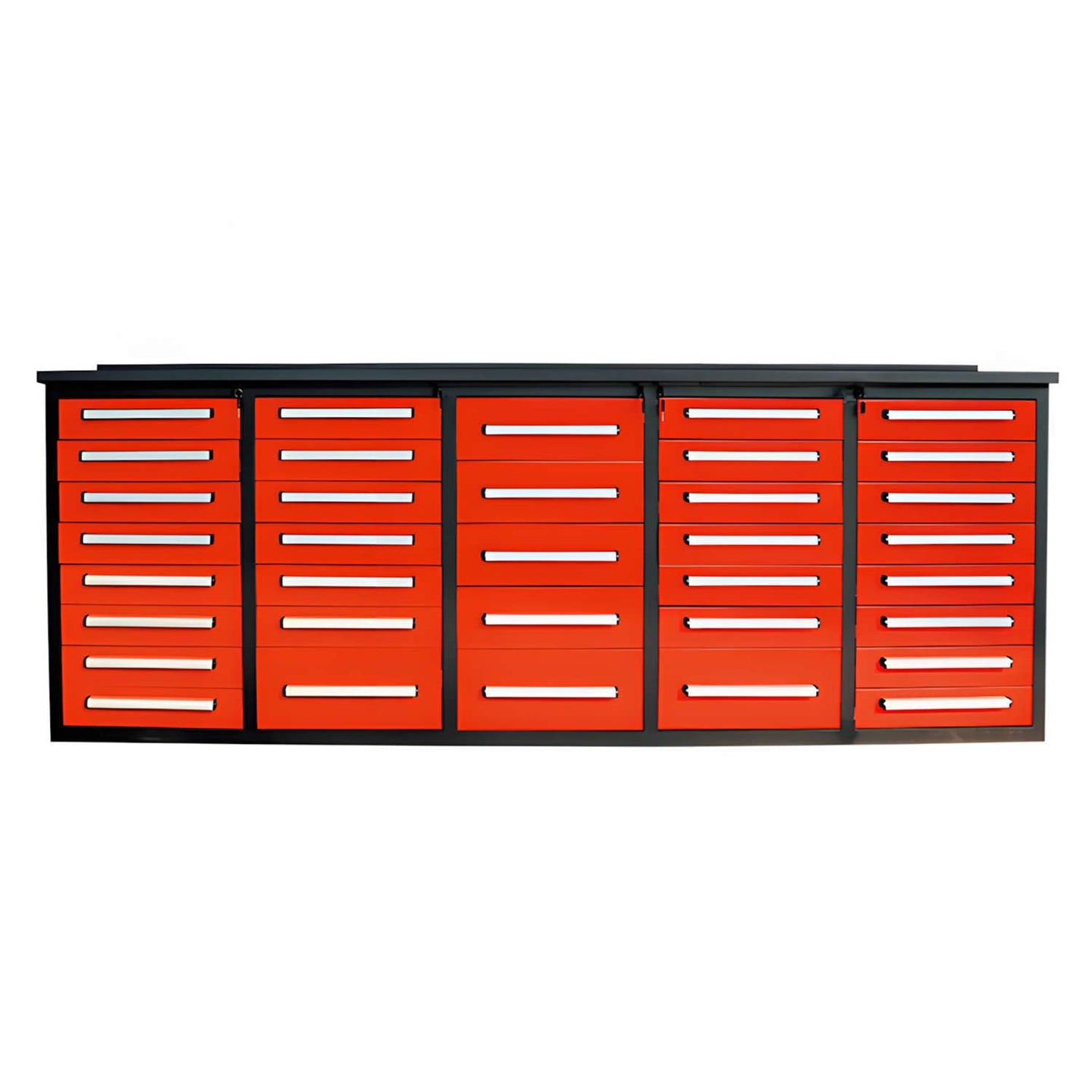 Chery Industrial 10ft Workbench Storage Cabinet with 35 Drawers