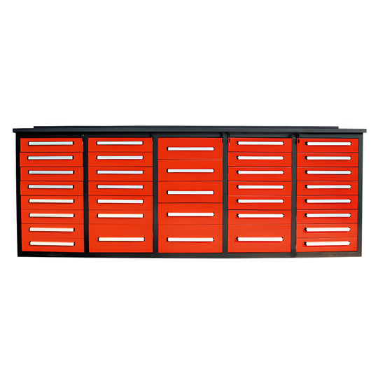 Chery Industrial 10ft Workbench Storage Cabinet with 35 Drawers