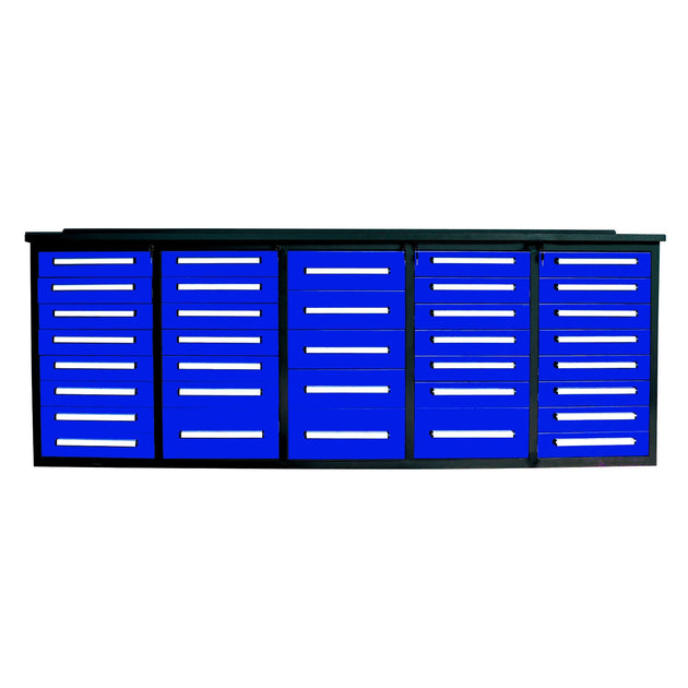 Chery Industrial | 10ft Workbench Storage Cabinet with 35 Drawers