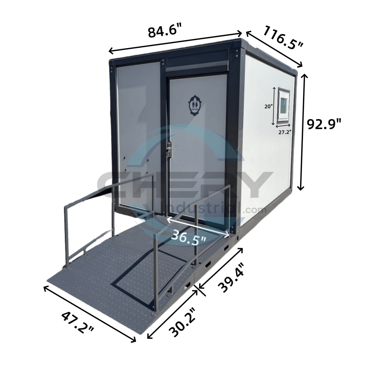 Chery Industrial 10ft Handicap-Accessible Portable Toilet