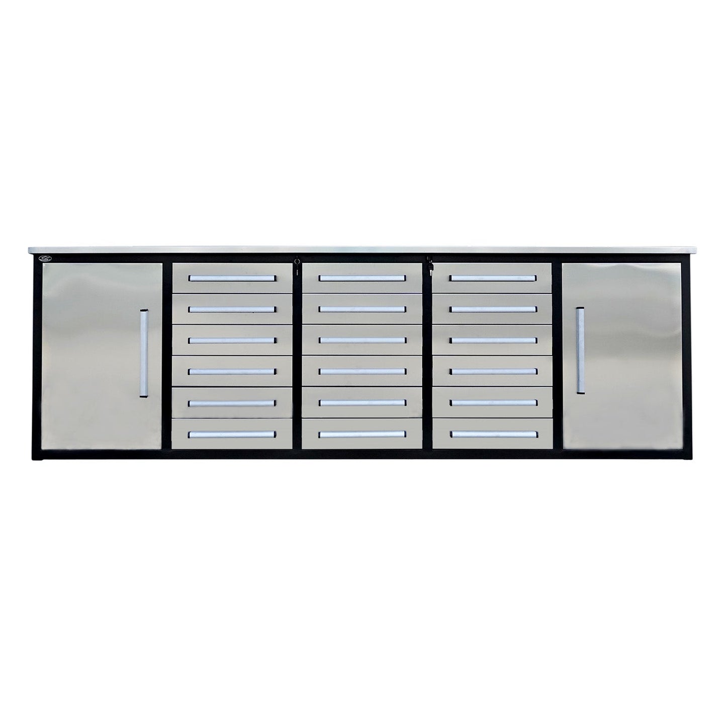 Chery Industrial | 10ft Garage Storage Cabinet with 18 Drawers & 2 Cabinets