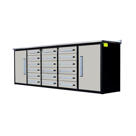 Chery Industrial 10ft Garage Storage Cabinet with 18 Drawers & 2 Cabinets