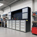Chery Industrial 10ft Workbench Cabinet(30 Drawers, 2 Cabinets & 1 Pegboard)