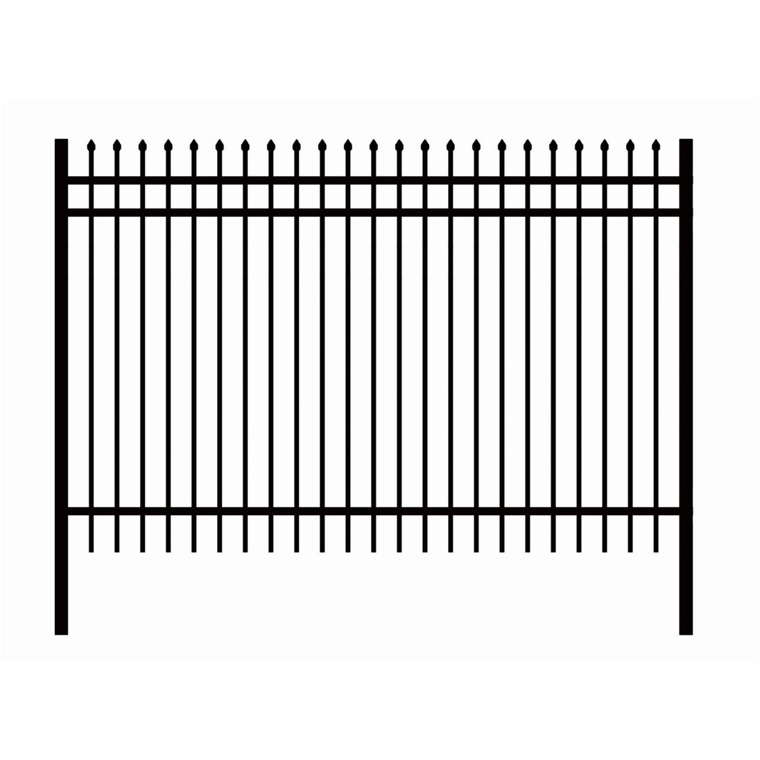Chery Industrial | 10x7 ft Steel Fence with 3 Rails, 30 Panels