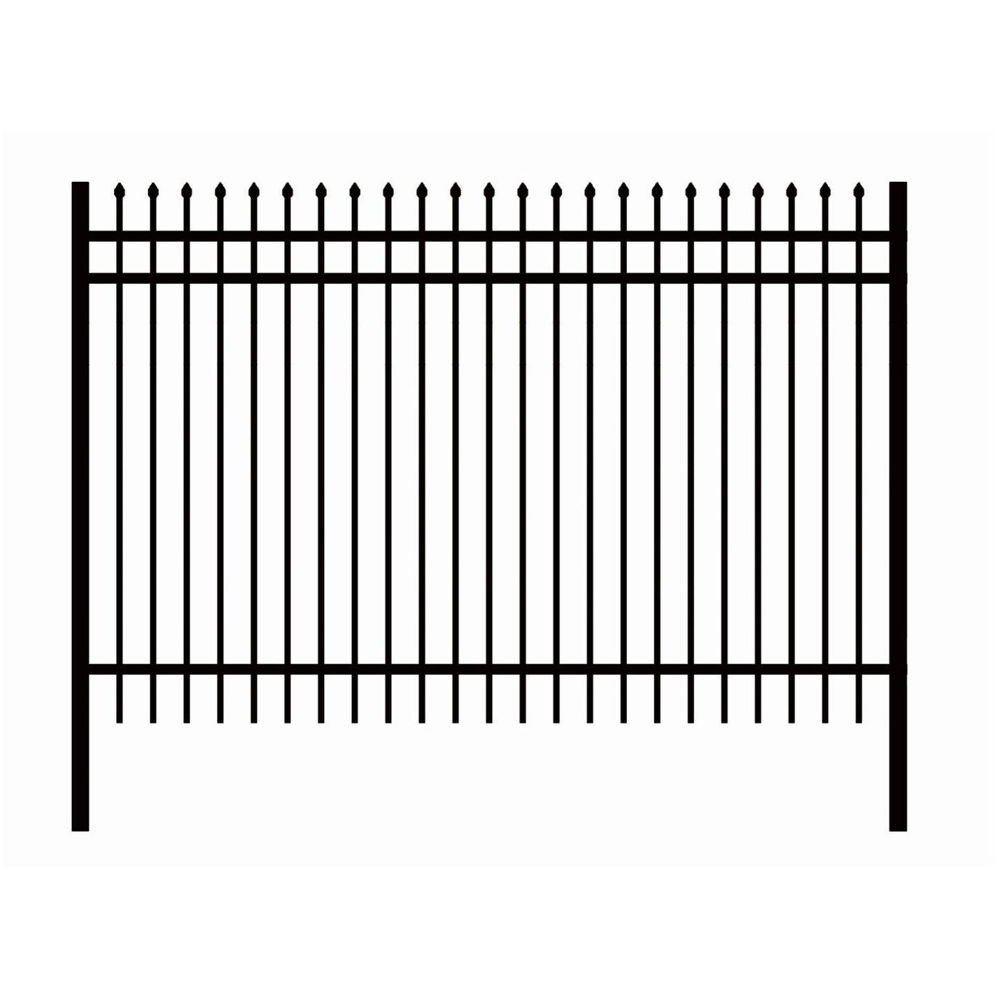 Chery Industrial | 10x7 ft Steel Fence with 3 Rails, 30 Panels