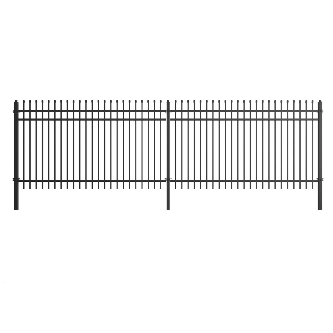 Chery Industrial 10x7 ft Steel Fence with 3 Rails, 30 Panels